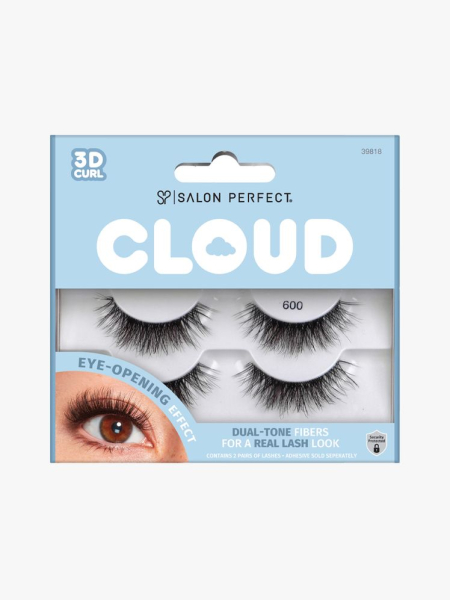 Salon Perfect Cloud 3D Curl Fluffy Fake Lashes in branded component on a light gray background